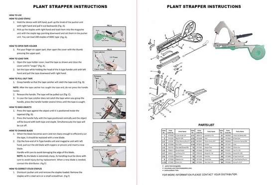zszywacz do roslin plant strapper easy grow