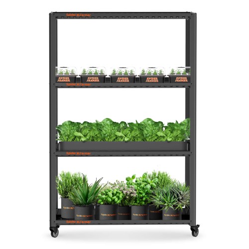 Metalowy Stojak Regał na rośliny 3 poziomowy z tackami namiot growbox