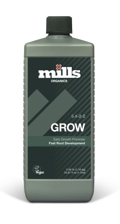 Mills Organic Grow Bogaty w Azot Przyspieszony Wzrost w Fazy Wegetatywnej