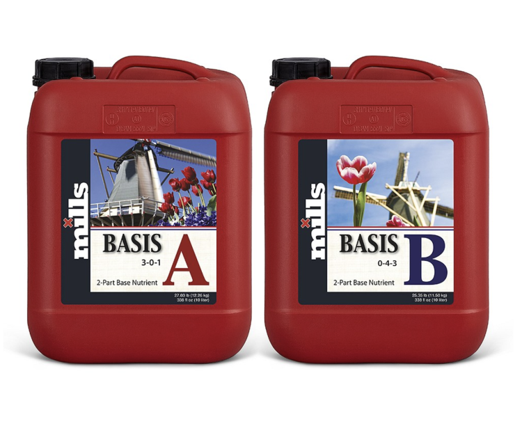 Mills Basis A NPK 3-0-1 i Basis B NPK 0-4-3 - kanistry