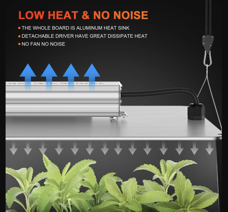 Spider Farmer SF1000D LED 100W 60x60x140cm zestaw uprawowy growbox low heat