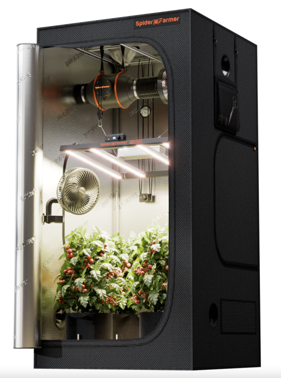 Spider Farmer G3000 LED 300W 90x90x180cm zestaw uprawowy growbox