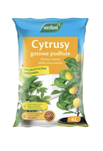 Westland Seramis Podłoże do Cytrusów 4L - Ziemia z Dodatkiem Nawozów