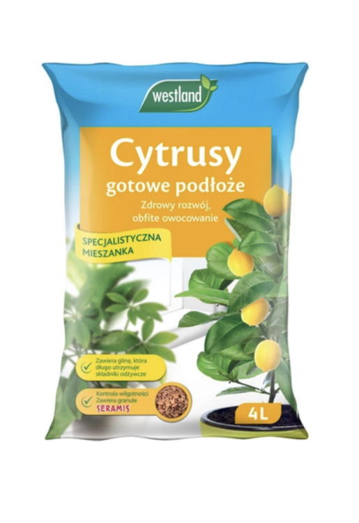 Westland Seramis Podłoże do Cytrusów 4L - Ziemia z Dodatkiem Nawozów