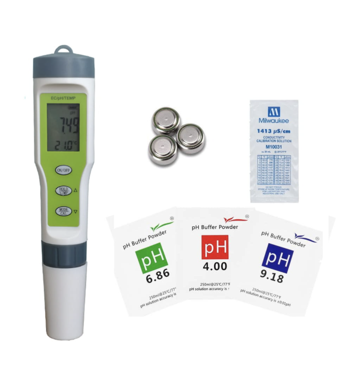 Elektroniczny Miernik 3 w 1 - pH, EC i Temperatura (0.01-14.00pH)