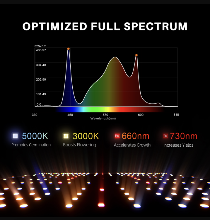 Spider Farmer SF4000 LED 450W EVO 120x120x200cm Zestaw Uprawowy Growbox Regulator Prędkości  full spectrum