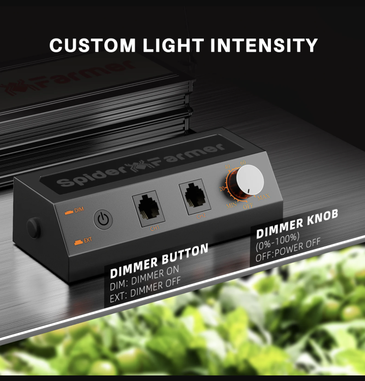 Spider Farmer SF1000 LED 100W EVO 70x70x160cm Zestaw Uprawowy Growbox Sterownik Klimatu dimm