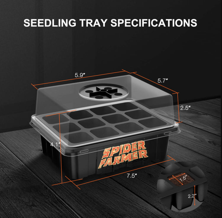 Spider Farmer Tacek do Kiełkowania Nasion 4 szt. specyfikacja