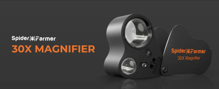 Spider Farmer® Lupa Jubilerska 30X-60X z Oświetleniem LED sprawdz z bliska