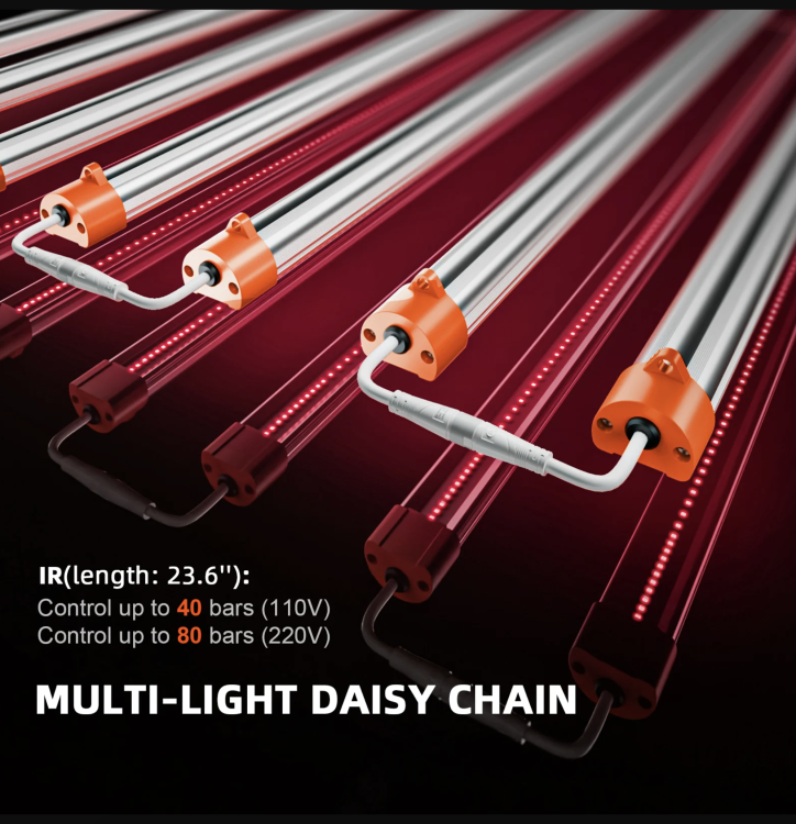 Spider Farmer LED Grow Light Bars IR Podczerwień Zestaw Doświetleniowy dla Roślin połączenie szeregowe