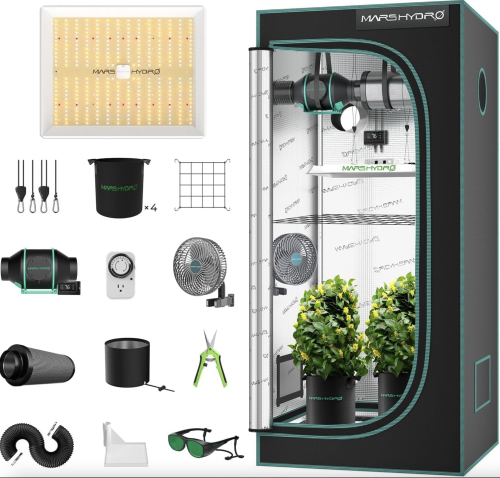 Mars Hydro TS 1000 LED 150W 80x80x160cm Zestaw Uprawowy Growbox Kontroler Klimatu