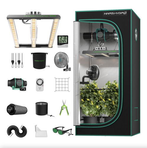 Mars Hydro FCE1500 LED 150W 80x80x160cm Zestaw Uprawowy Growbox Regulator Prędkości