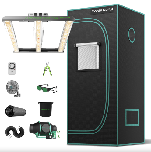 Mars Hydro FC E1500 LED 150W 70x70x160cm Zestaw Uprawowy Growbox Aplikacja iFresh