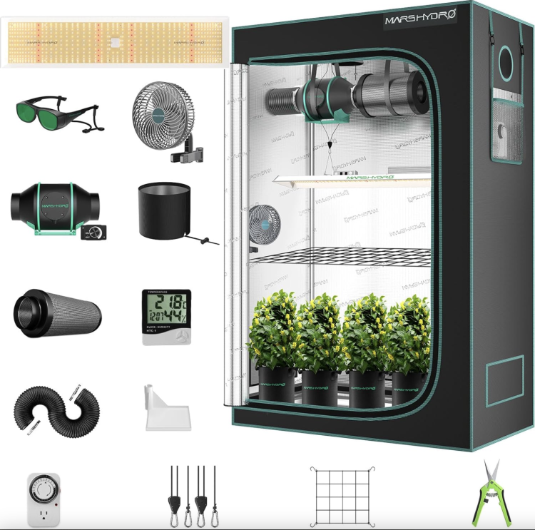 Mars Hydro TSL 2000 LED 300W 120x60x180cm Zestaw Uprawowy Growbox Regulator Prędkości