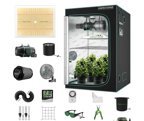 Mars Hydro TSW 2000 LED 300W 120x120x200cm Zestaw Uprawowy Growbox Regulator Prędkości
