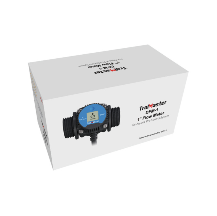 Trolmaster Aqua-X Pro DFM-1 Cyfrowy Przepływomierz do Precyzyjnego Monitoringu Wody opakowanie