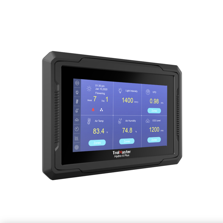 Trolmaster Hydro-X Plus HCS-3 Jednostrefowy Sterownik Kontroli Środowiska do Precyzyjnego Zarządzania Klimatem lcd
