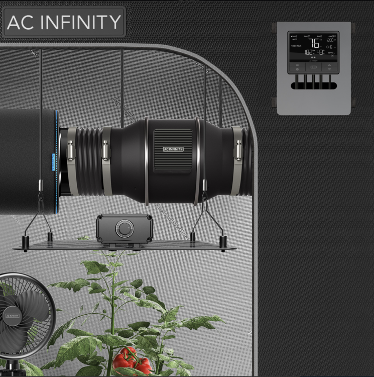 CLOUDLINE PRO T8 – Cichy Wentylator Kanałowy 200 mm z Kontrolerem Temperatury Wilgotności i VPD  growtent