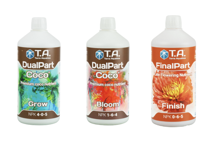 Terra Aquatica DUALPART COCO PREMIUM 3PACK 3x0.5L – Zestaw Nawozy do Kokosu GHE