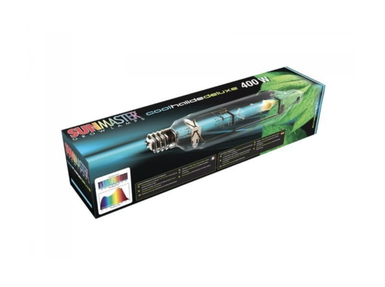 Sunmaster Cool Deluxe MH 1000W widmo niebiesko-fioletowe 380-495 nm na fazę wegetatywną