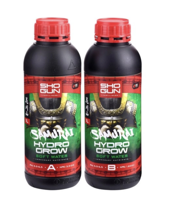 ogun Hydro Grow Soft Water A i B – Nawóz do Hydroponiki na Wzrost 2x1L