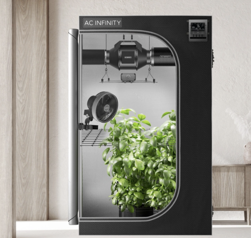 AC Infinity Cloudlab 722 Zestaw Uprawowy Growbox 60x60x180cm z Wentylacją Kontrolerem Klimatu Filtrem i Lampą LED Full Spectrum 100W LM301H