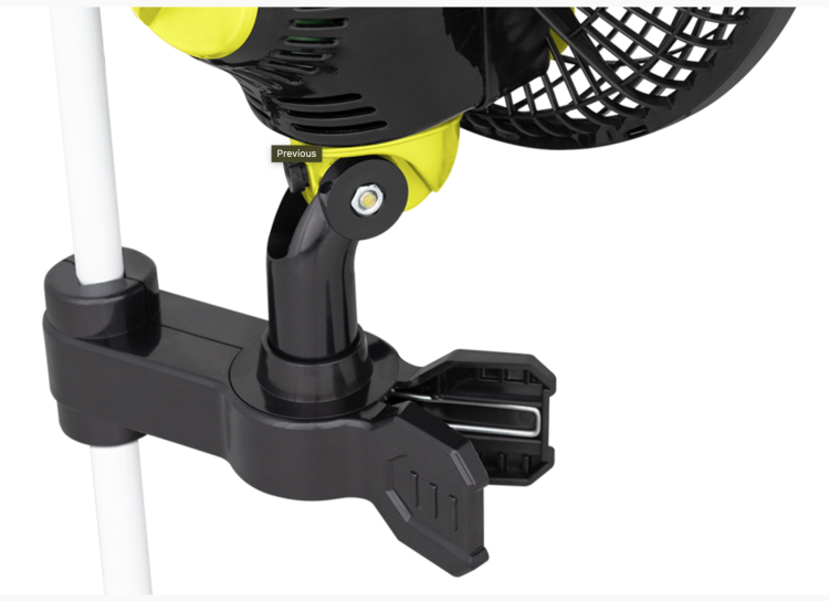 Oscylacyjny wentylator mieszający klipsowy Garden Highpro PRO FAN 20W tył klips