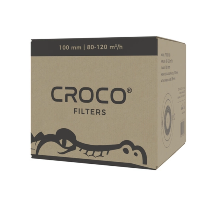 Filtr Węglowy Croco Flat – skuteczne usuwanie zapachów do growboxa