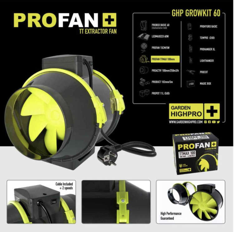 Garden HighPro GrowKit 60 – Kompletny Zestaw do Uprawy Indoor  wentylator wyciagajacy
