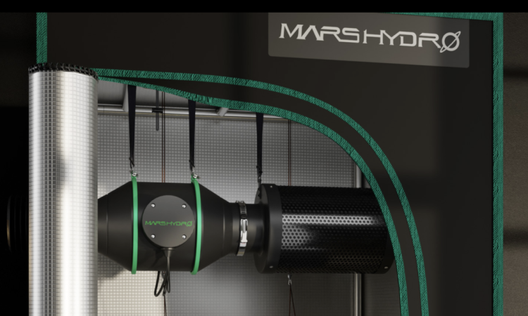 Mars Hydro Zestaw Wentylacyjny Wentylator Kanałowy z Regulacją Prędkości Filtr Weglowy Rura