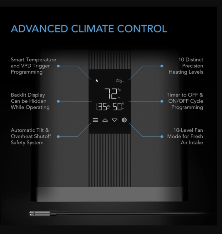 AC Infinity THERMOFORGE T3 – Inteligentny Ogrzewacz do Roślin z Kontrolą VPD climat control