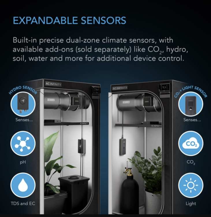 AC Infinity CONTROLLER AI+ Inteligentny kontroler klimatu do max. 32 urządzeń sensory