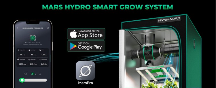 Mars Hydro Zestaw Wentylacyjny Wentylator Kanałowy ze Sterownikiem Filtr Weglowy Rura inteligentne sterowanie