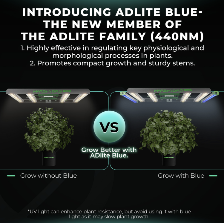 Listwy LED Mars Hydro ADlite Blue 30 – światło pomocnicze do fazy wegetacyjnej roślin