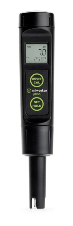 Miernik Milwaukee pH55 – odczyt pH 7.0 i temperatury na wyświetlaczu.