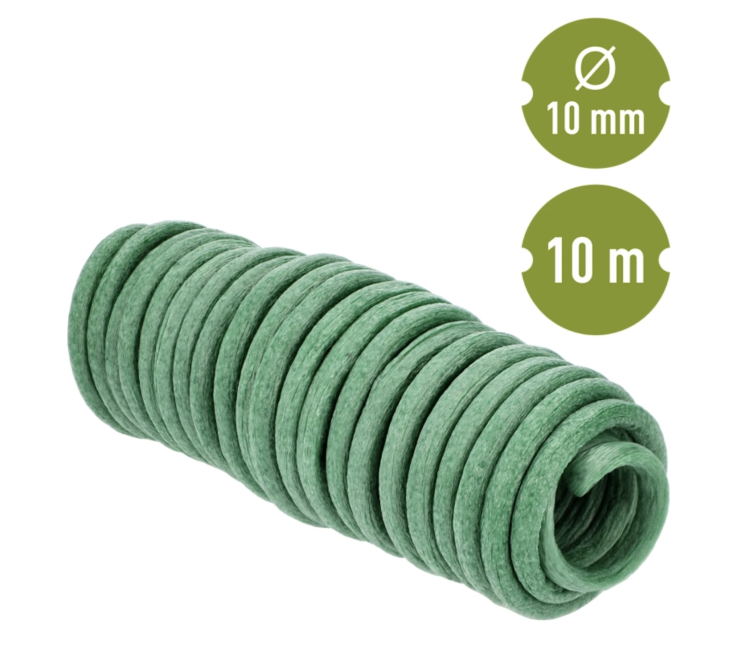 rolka drutu z oznaczeniami średnicy 10 mm i długości 10 m.