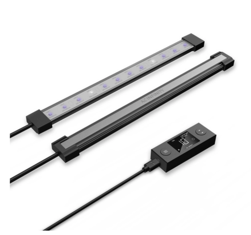 AC Infinity IONBEAM U2 – Profesjonalne listwy UV 365 nm + 395 nm do kwitnienia (zestaw 2 × 28 cm. IP65. do 120 × 60 cm)