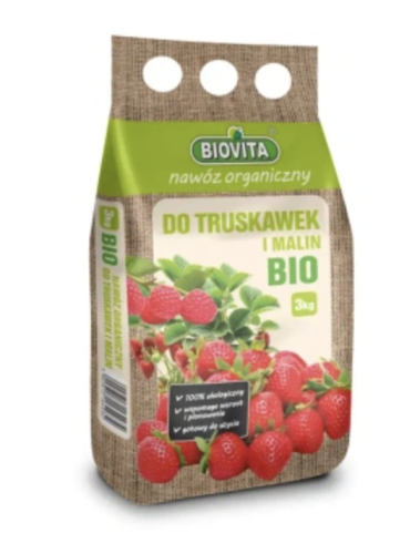 Biovita nawóz organiczny do truskawek i malin BIO 3 kg