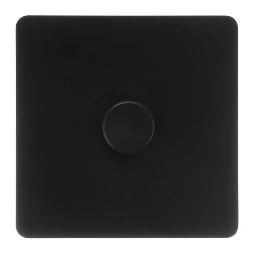 VERTICANA® WALL DIMMER 1-WAY BLACK - czarny ściemniacz ścienny pojedynczy, 400W do lamp LED
