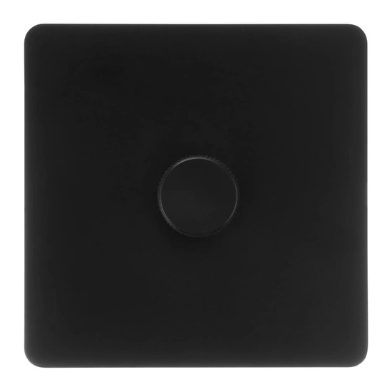 VERTICANA® WALL DIMMER 1-WAY BLACK - czarny ściemniacz ścienny pojedynczy, 400W do lamp LED