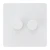 VERTICANA® WALL DIMMER 2-WAY WHITE - biały ściemniacz ścienny podwójny, 400W do lamp LED