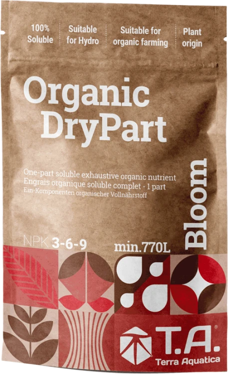 Terra Aquatica GHE Organic DryPart Bloom - organiczny nawóz w proszku na fazę kwitnienia roślin