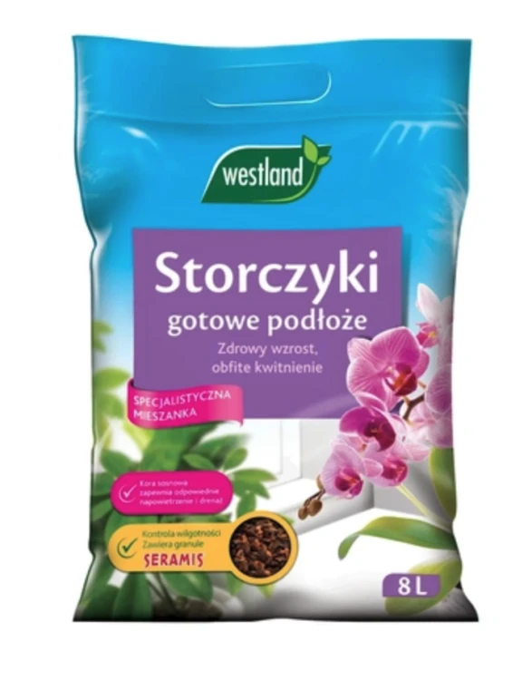 Westland Podłoże ziemia do storczyków 8L z dodatkiem Seramis - gotowa mieszanka dla orchidei