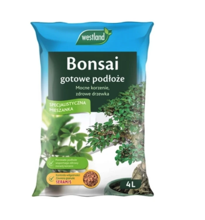 Westland Podłoże ziemia do Bonsai 4L z dodatkiem Seramis - mieszanka dla drzewek bonsai
