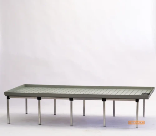 G-Tools Stół uprawowy z tacą zalewową - aluminiowy stelaż do uprawy hydroponicznej i w glebie