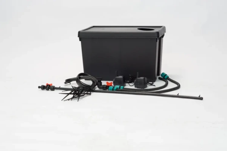 G-Tools Zestaw automatycznego nawadniania 1 m2 - system zalewowy i kroplowy ze zbiornikiem 36 L i pompami GT 800
