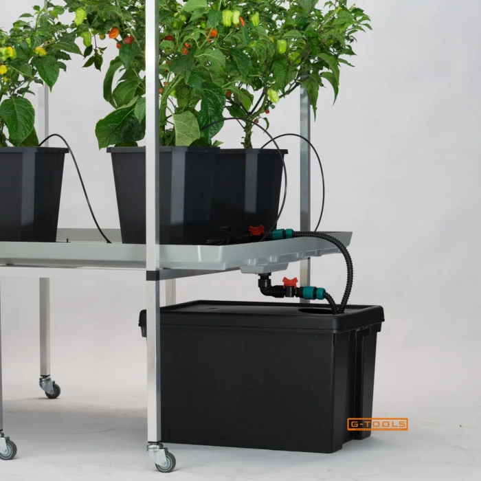 G-Tools zestaw nawadniania – system w uprawie roślin z tacą i zbiornikiem 36 L