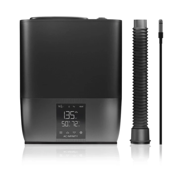 AC Infinity CLOUDFORGE T5 - ultradźwiękowy nawilżacz 9L 800 ml/h z UV-C, ciepła i zimna mgła oraz automatyką VPD