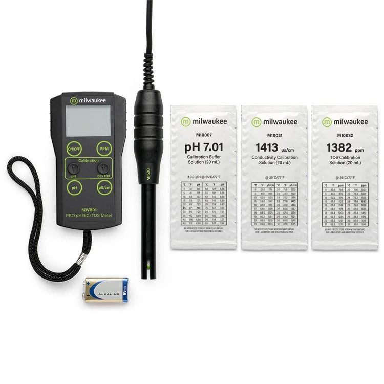 Milwaukee MW801 PRO zestaw do pomiaru pH EC TDS w pozywce i wodzie