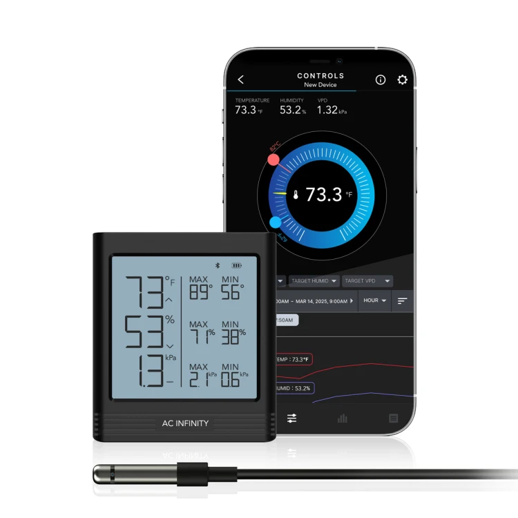 AC Infinity Smart Hygrometer B1 - miernik z sondą i aplikacją Bluetooth